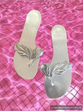 Giuseppe Zanotti “Cruel” Leaf  Women's Slide Sandals